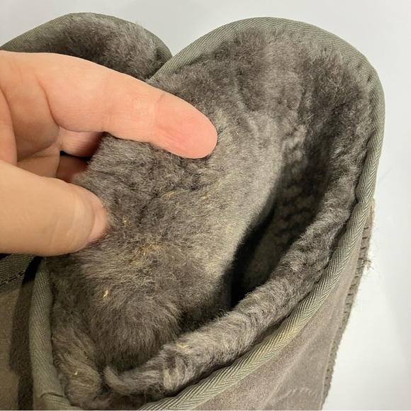 Australia Luxe Collective gray mid high genuine sheepskin boots size 7 - Picture 5 of 11